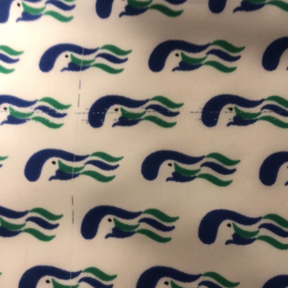 Vintage Blue, Green, White Princess Cruise Line Square Mod Print Fashion Scarf - Picture 8 of 16